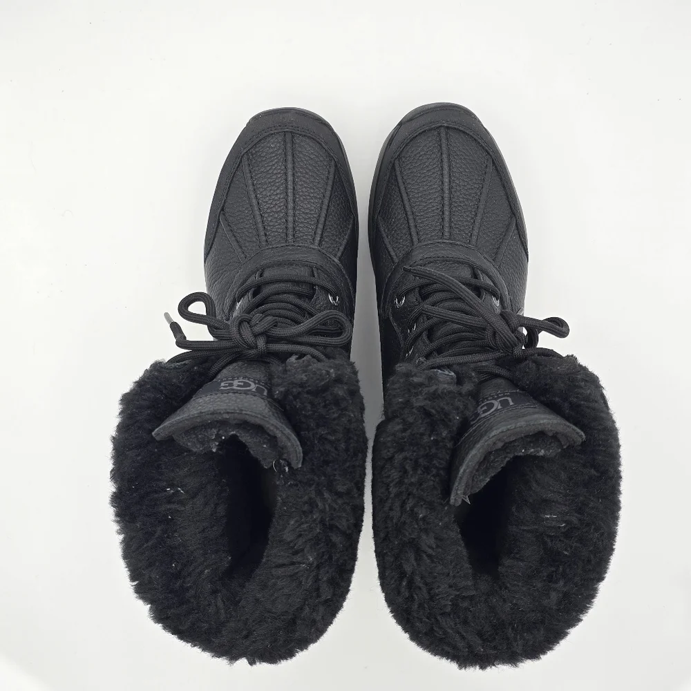 NWOT UGG Adirondack III Winter Waterproof Leather Snow Boots, Black, Women's 8.5 - Picture 11 of 16